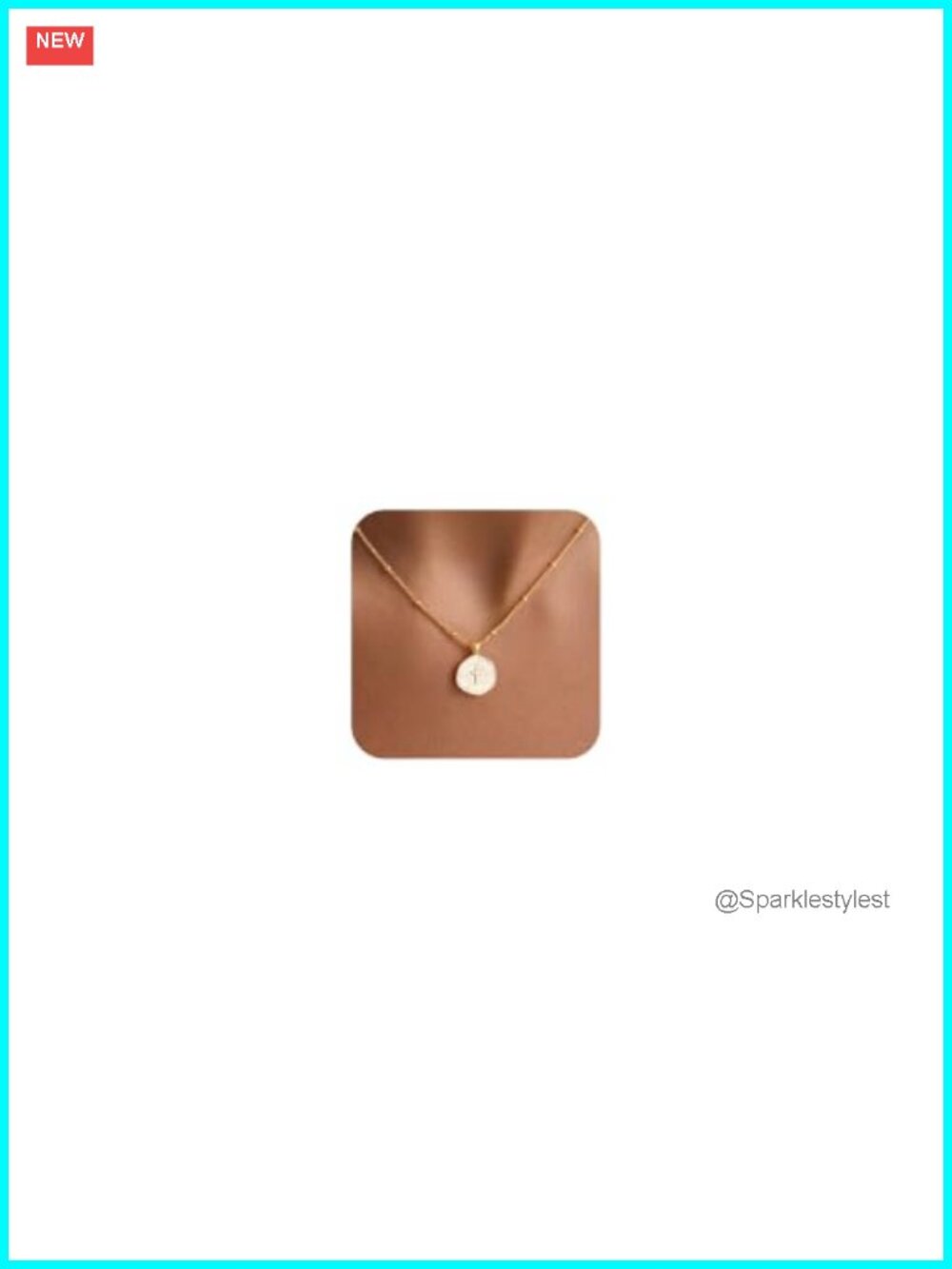 Enamel Mini Cross Pendant Necklace, 14K Gold Plated, 16in with Extender